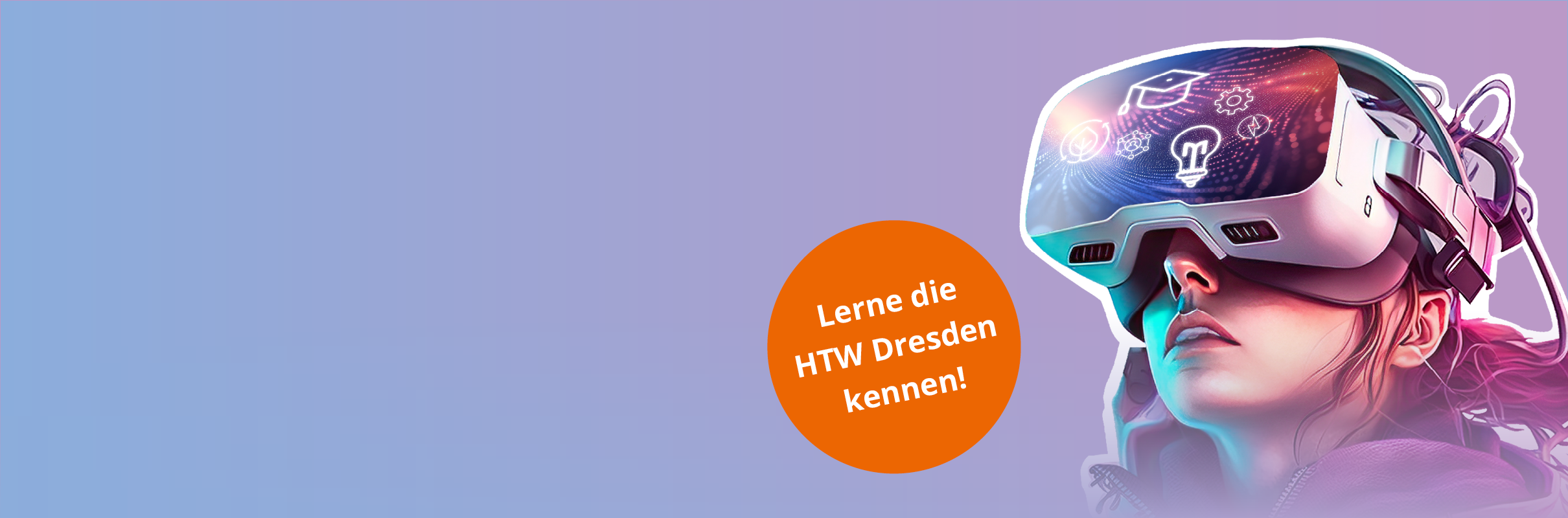 Illustration einer Frau mit VR-Brille