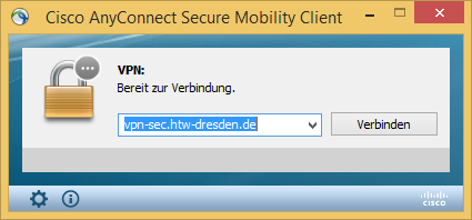 Anmeldefenster AnyConnect
