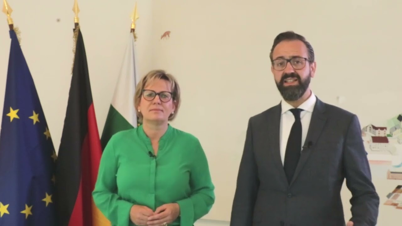 Staatsministerin für Kultur und Tourismus Barbara Klepsch und der Staatsminister für Wissenschaft Sebastian Gemkow