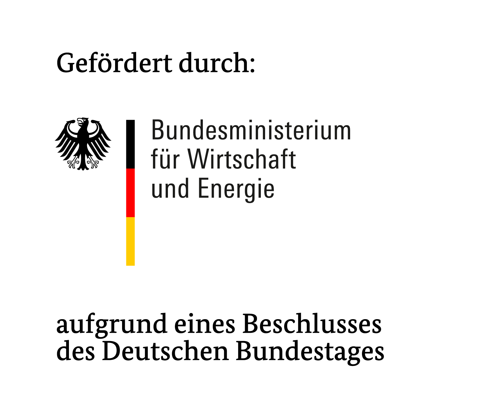 Förderungshinweis vom Bundesministerium für Wirtschaft und Energie