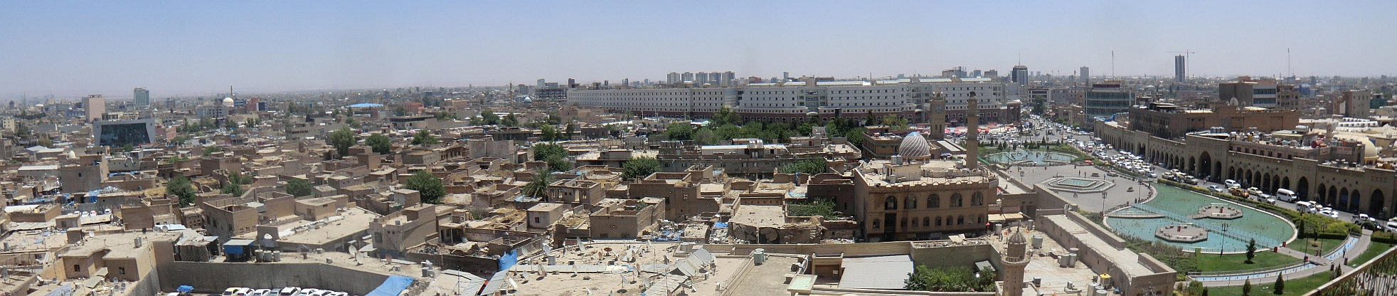 Panorama von Erbil Blick von der Zitadelle auf Erbil