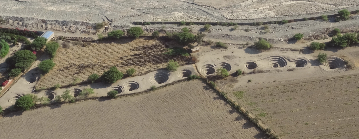 Das Aquädukt von Cantalloc nahe Nasca Aquädukt von Cantalloc