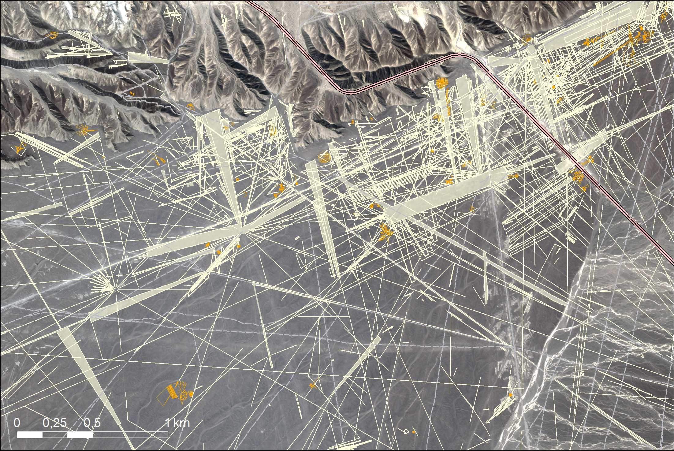 Digitization of ground drawings in aerial and satellite images