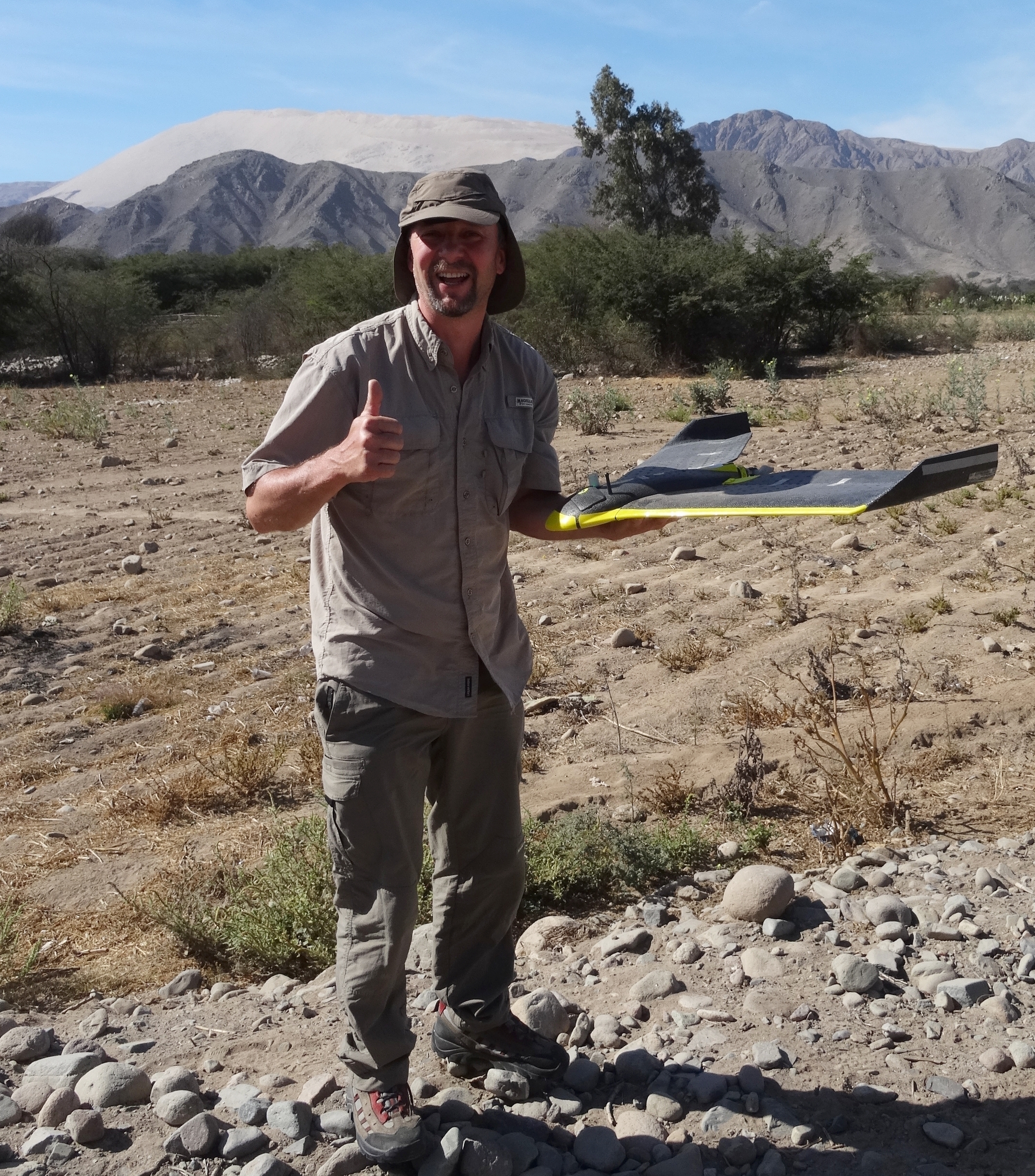 Overflight of selected aqueducts with UAV