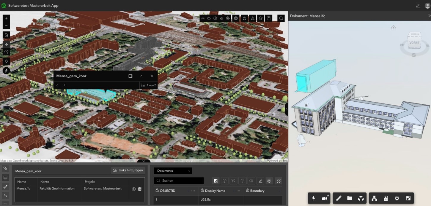 Abb. 4: BIM-GIS-Modell in Esri GeoBIM