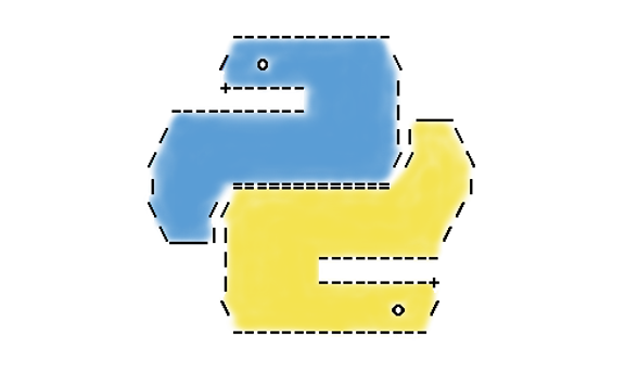blau gelbes Logo Python