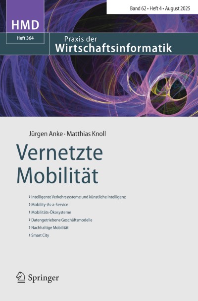 Cover des Heftes Nummer 364 der Zeitschrift "HMD - Praxis der Wirtschaftsinformatik" zum Thema "Vernetzte Mobilität"