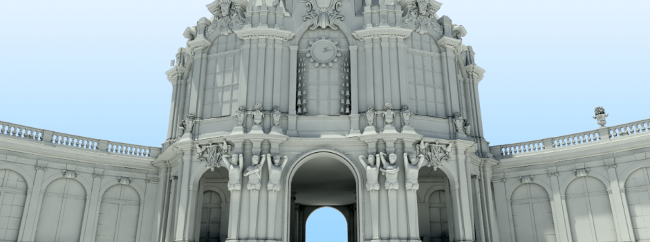 3D-Modell des Dresdner Zwinger