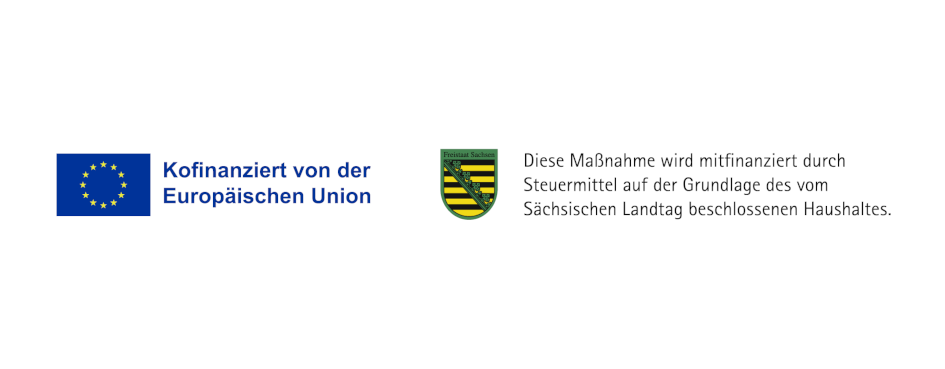 Logo Europa und Freistaat Sachsen
