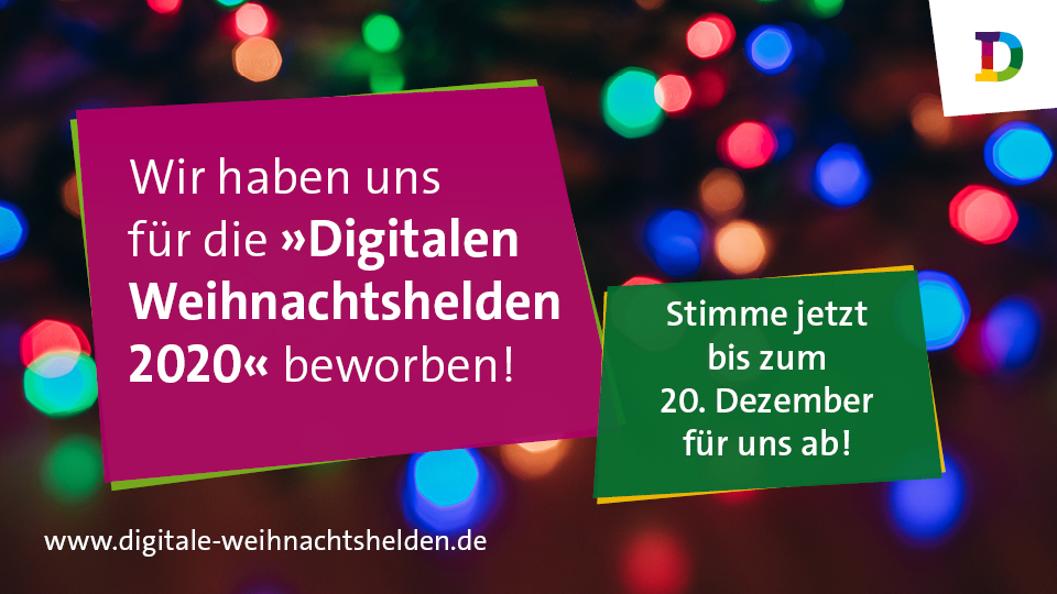 Aufruf zur Abstimmung als Digitale Weihnachtshelden