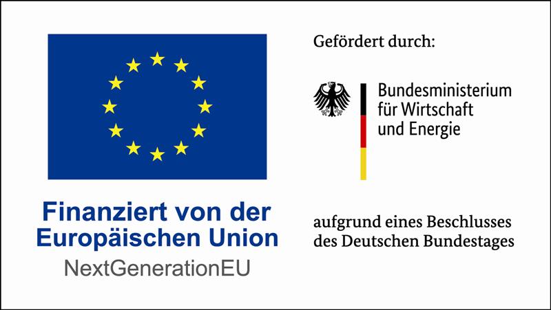 Förderlogos finanziert durch die EU Next Generation und das Bundesministerium für Wirtschaft und Energie