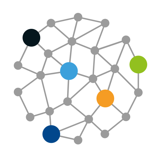 many connected nodes as partners, participating universities in university colors