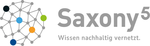 Logo mit Vernetzung der 5 HS für Angewandte Wissenschaften Saxony5