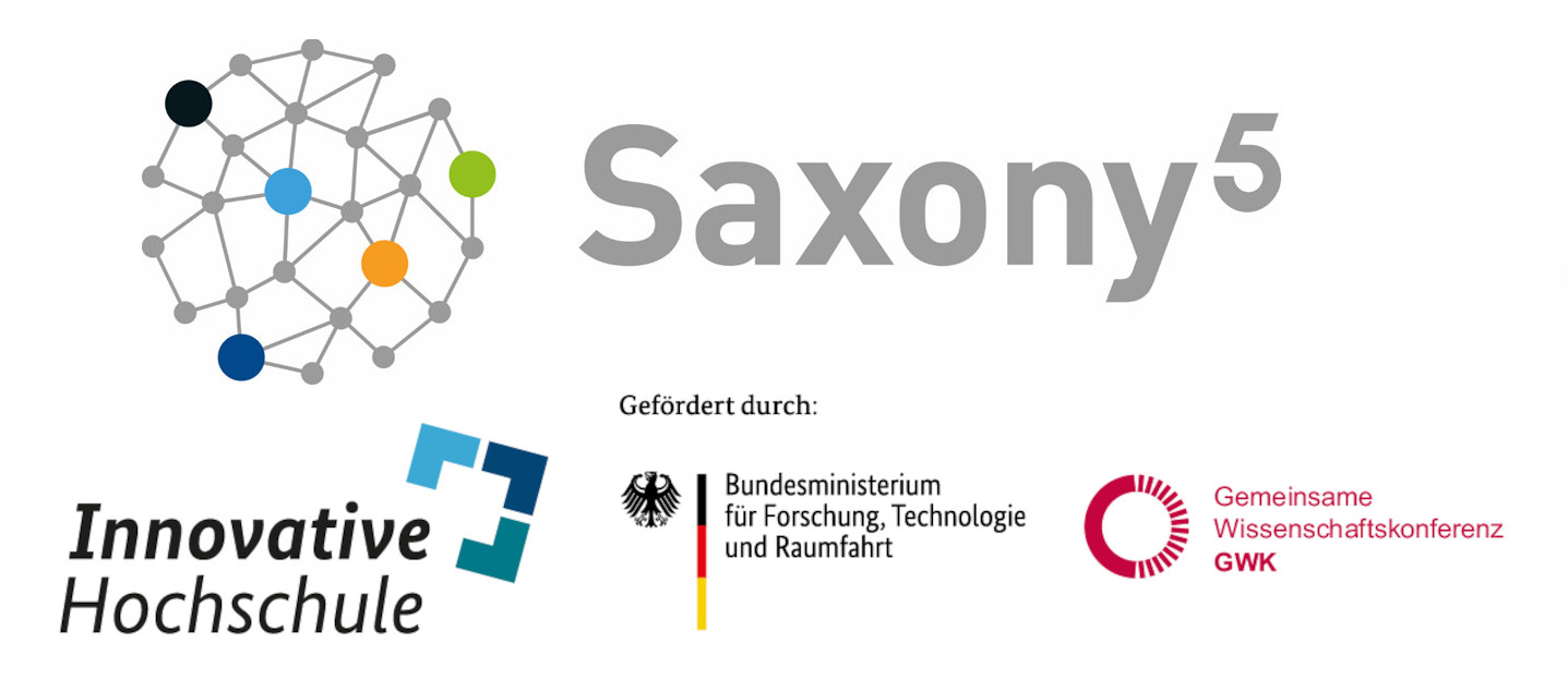 Logos Saxony5, Innovative Hochschule, BMFTR, GWK