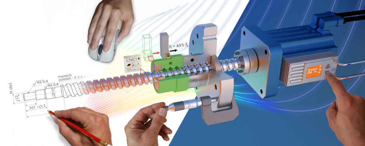 Machine spindle with drive unit