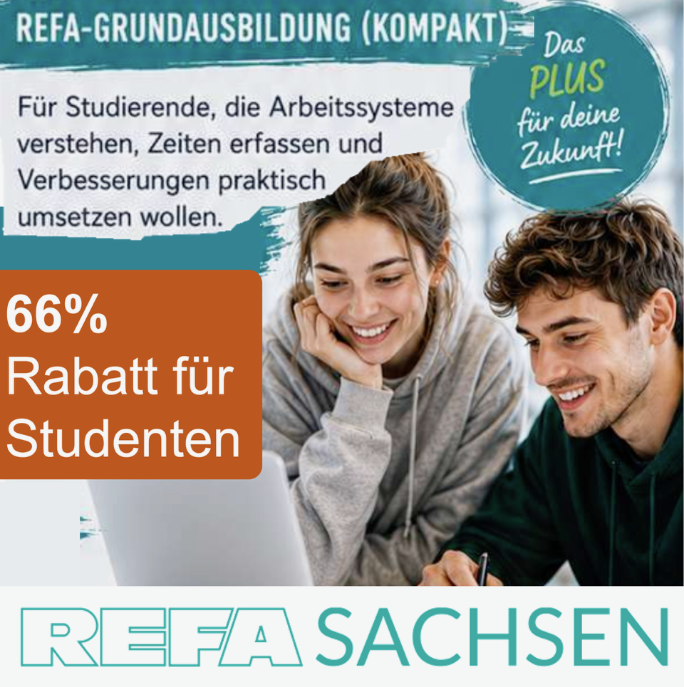 Das Bild zeigt das Angebot von REFA Sachsen
