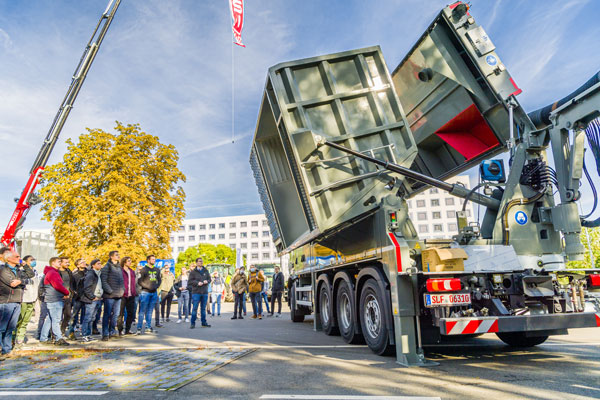 Vorführung am Saugbagger