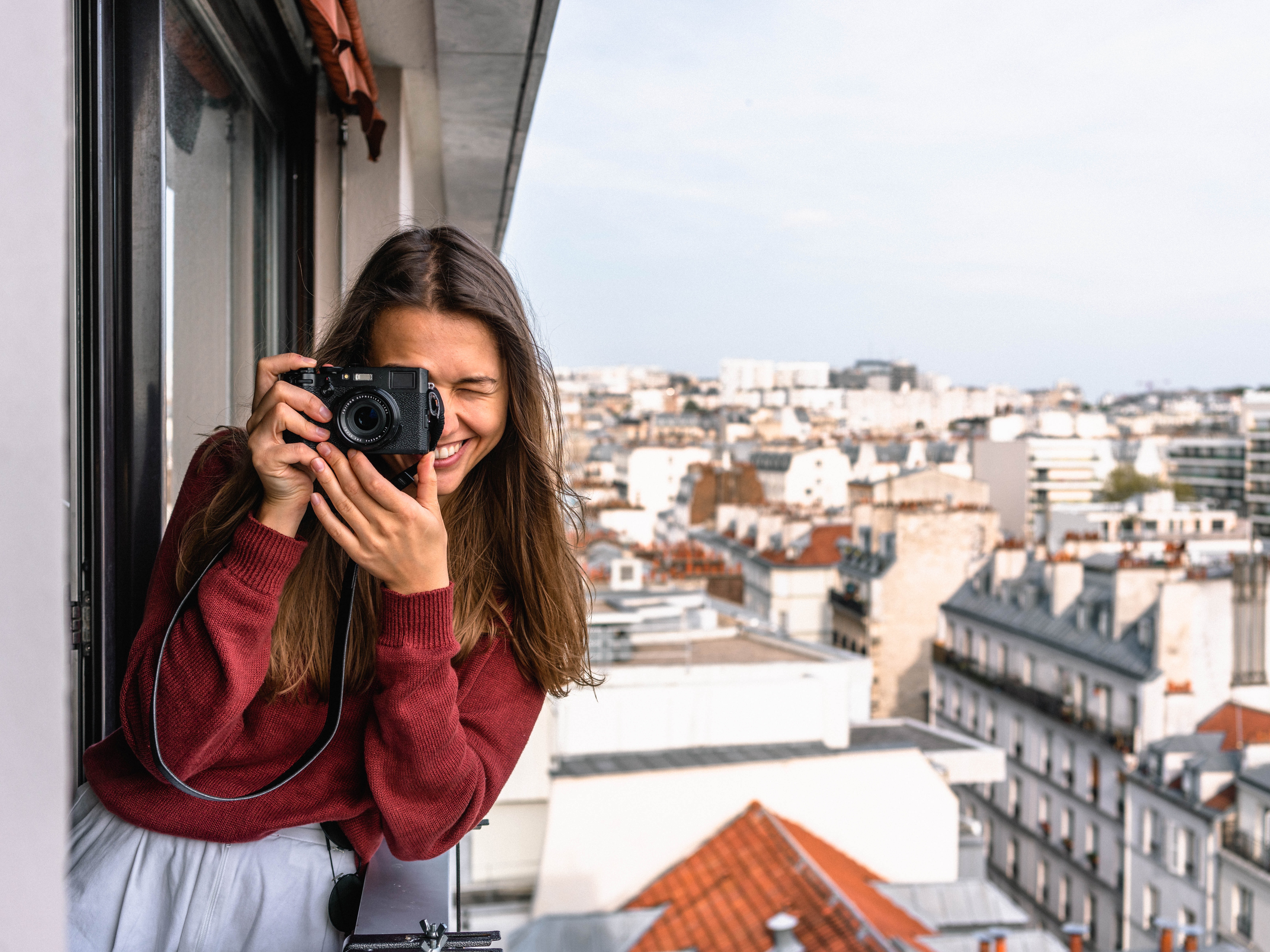 Woman with camera