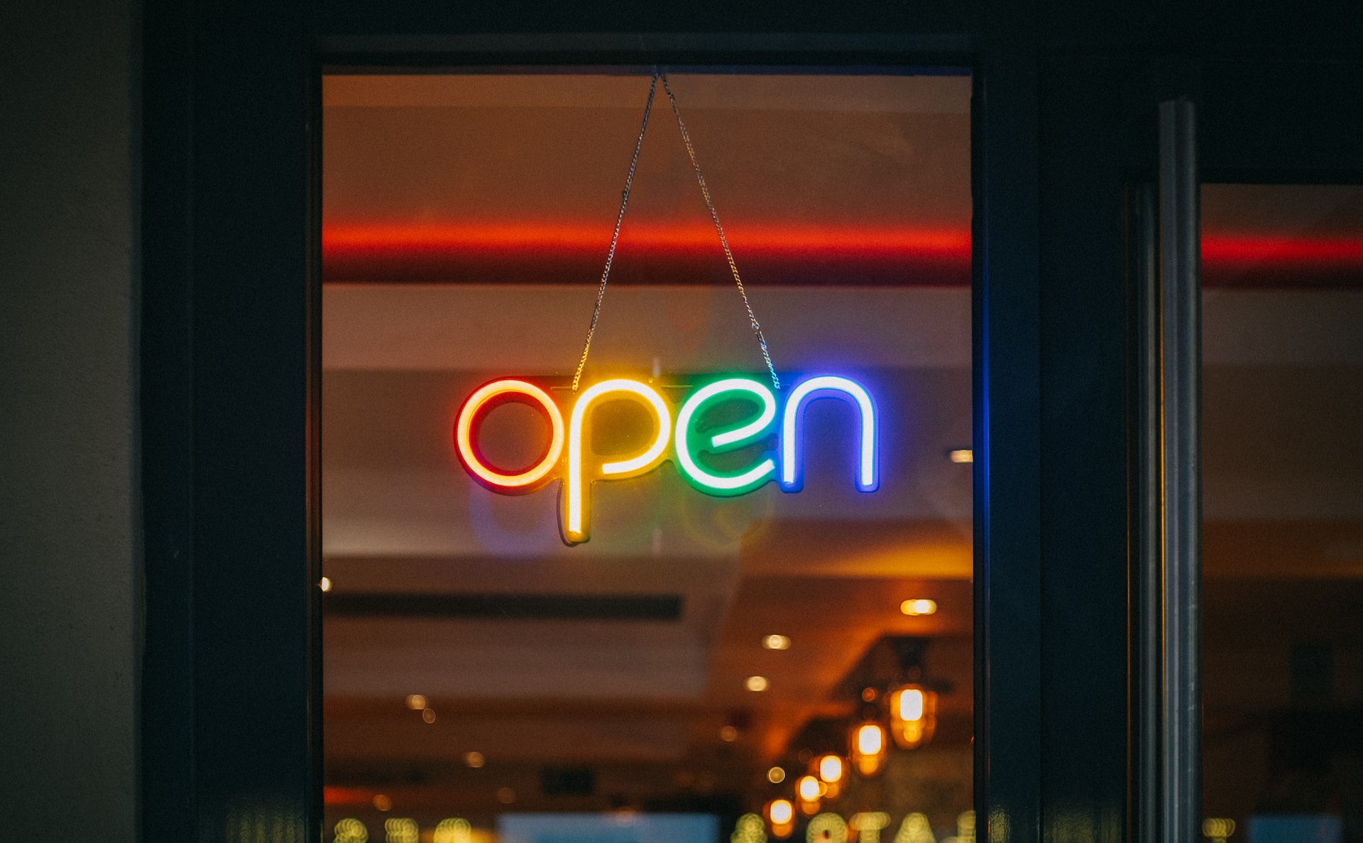 neon sign open