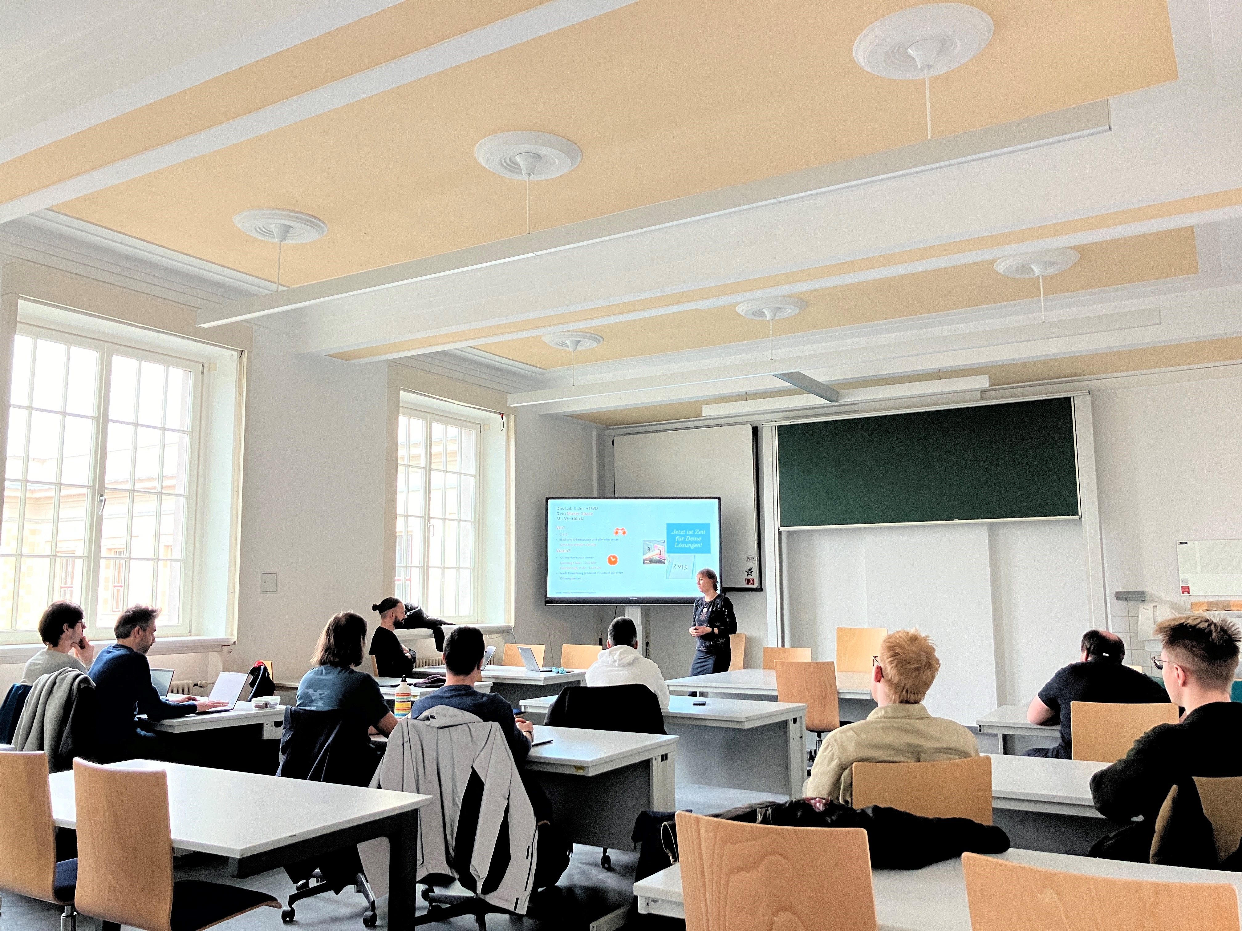 Presentation in front of a university audience