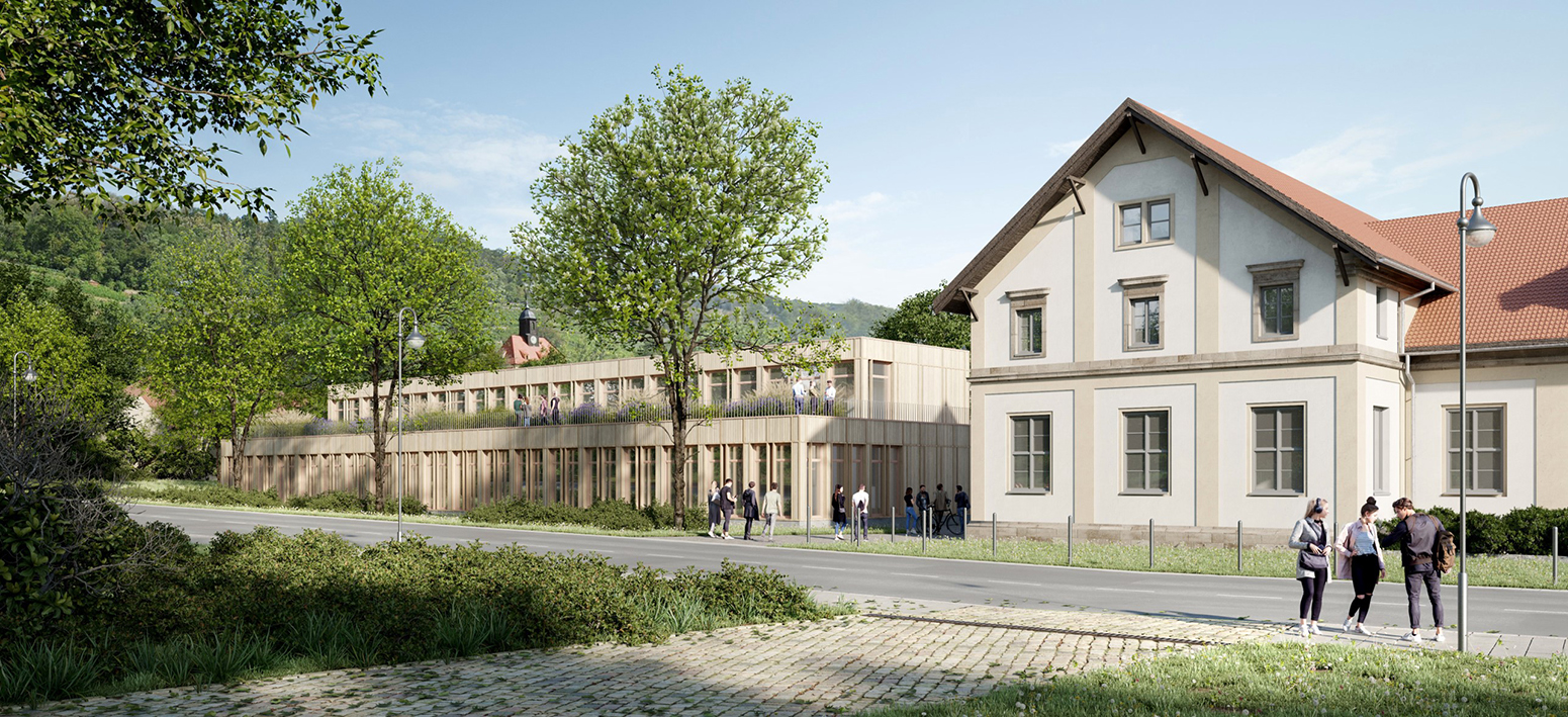 Visualisation of the seminar and laboratory building in Pillnitz Visualisation of the seminar and laboratory building in Pillnitz