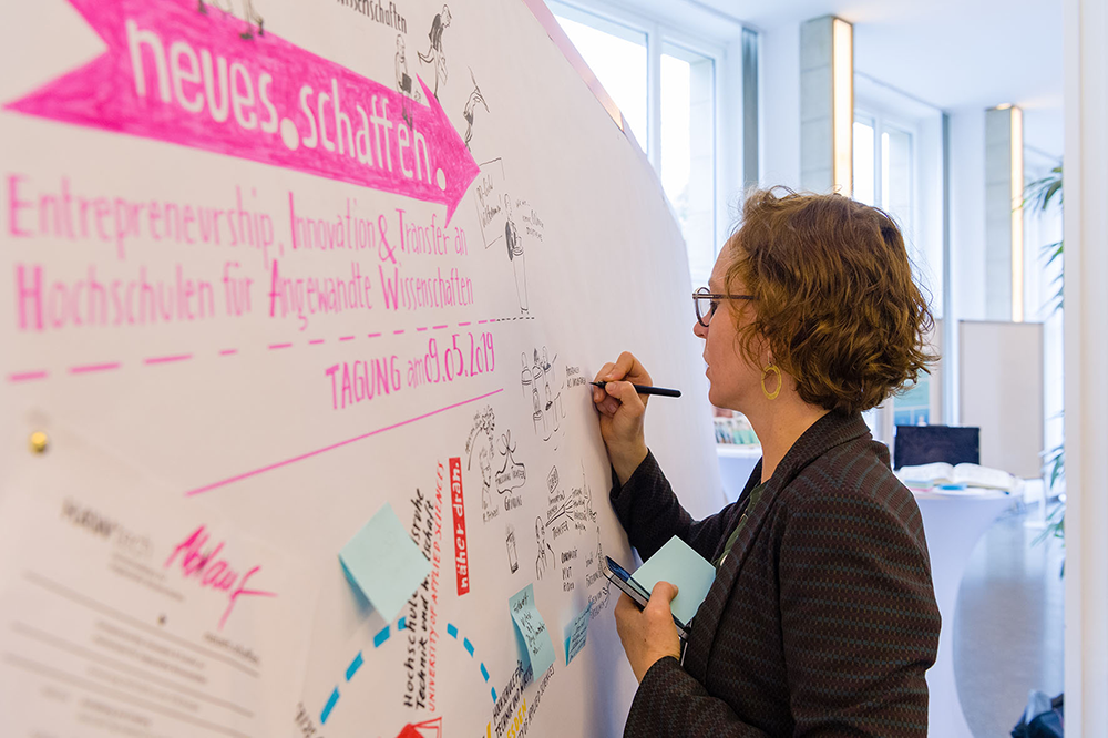 "neues.schaffen. – Entrepreneurship, Innovation & Transfer an Hochschulen für Angewandte Wissenschaften“ war das Thema der fünften bundesweiten Tagung der HochschulAllianz für Angewandte Wissenschaften (HAWtech) an der HTW Dresden.
