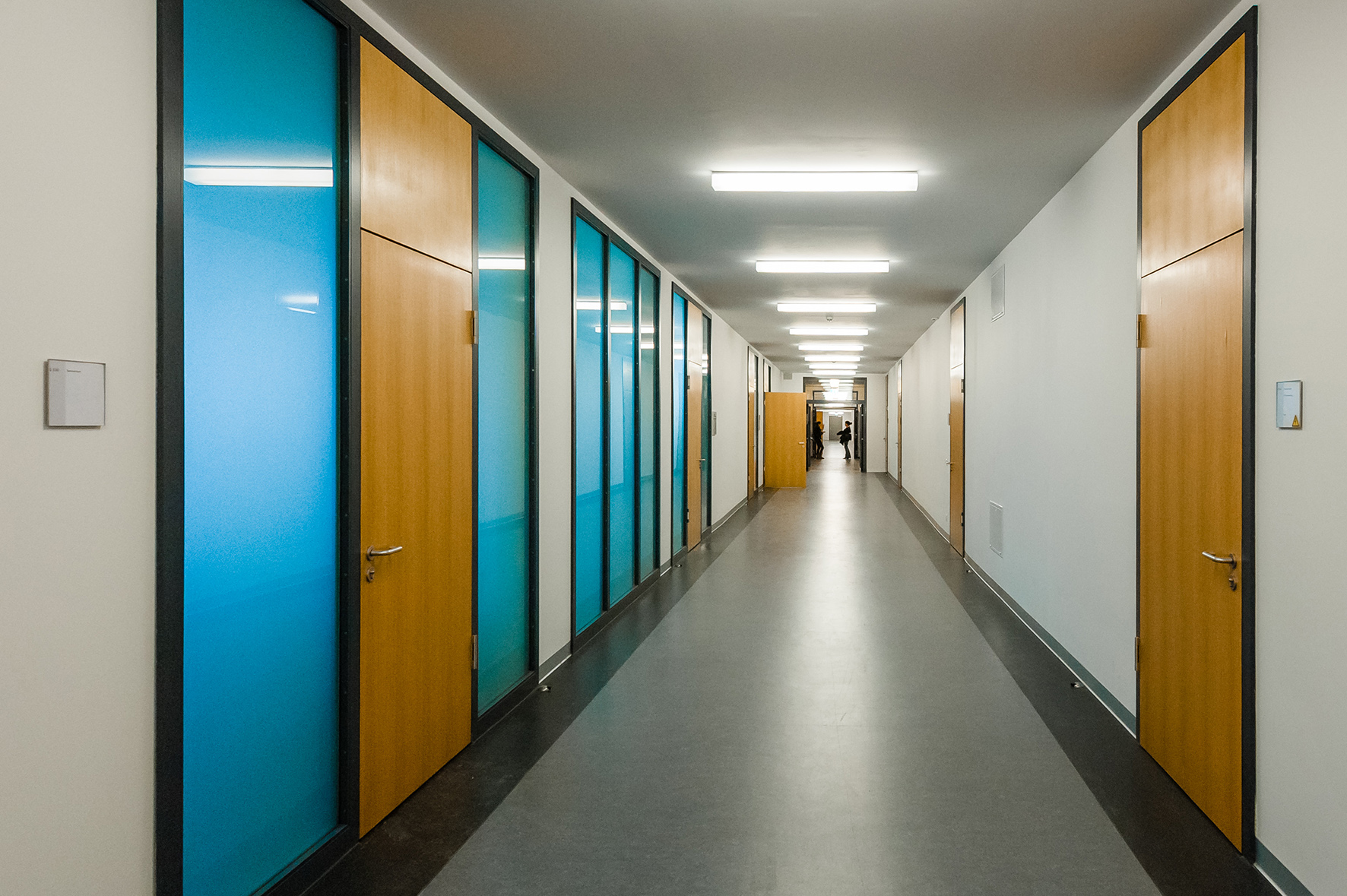 Empty corridor in the seminar building