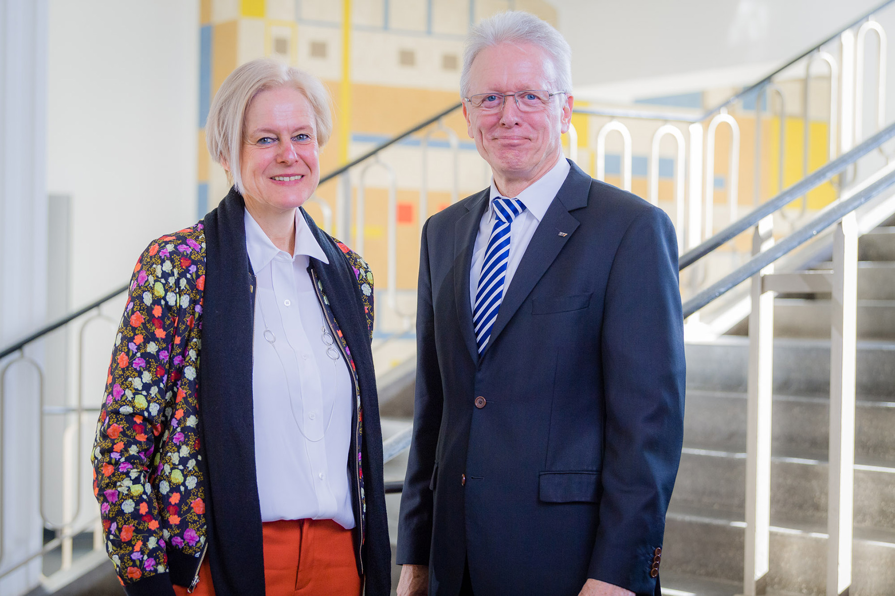 Rektorin Prof. Katrin Salchert, Prof. Roland Stenzel