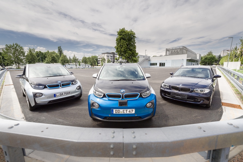 Cars on the test track