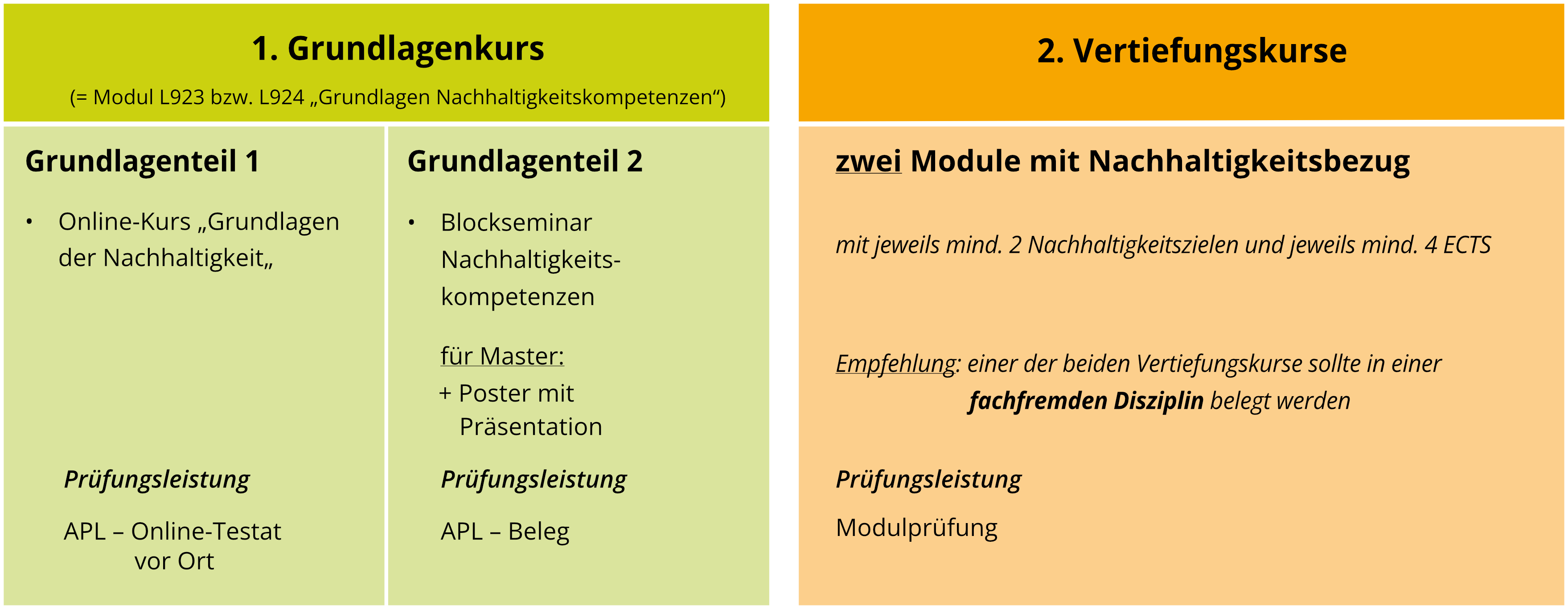 Aufbau des Zertifikatsprogramms