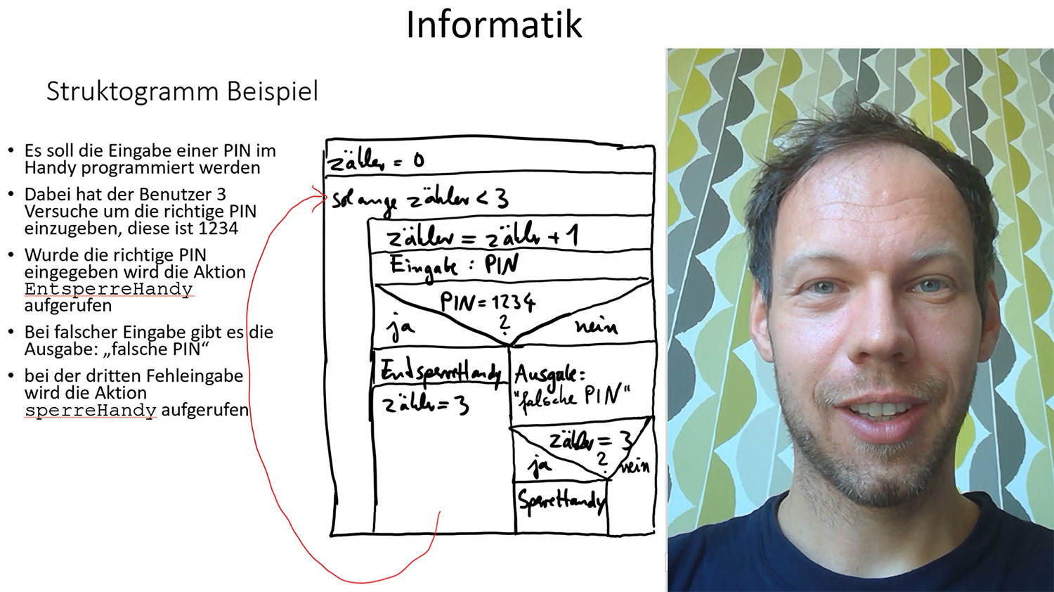 Screenshot aus einem Lehrvideo von Prof. Aland