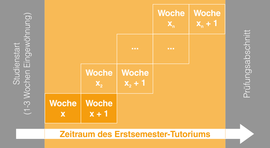 Darstellung Zeitraum des Erstsemester Tutoriums.