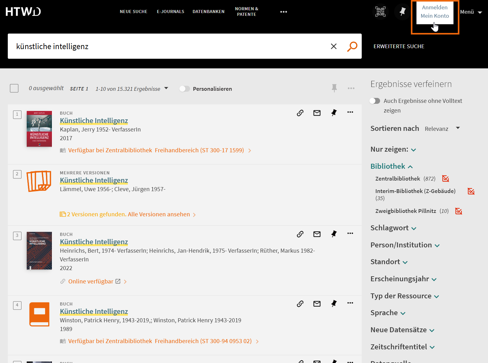 Catalogue screenshot