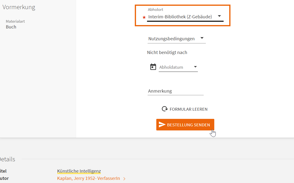 Screenshot Katalog