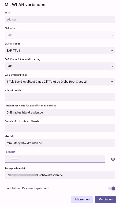 Konfiguration und Anmeldung