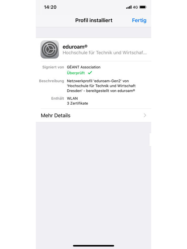 Screenshot Installation beenden