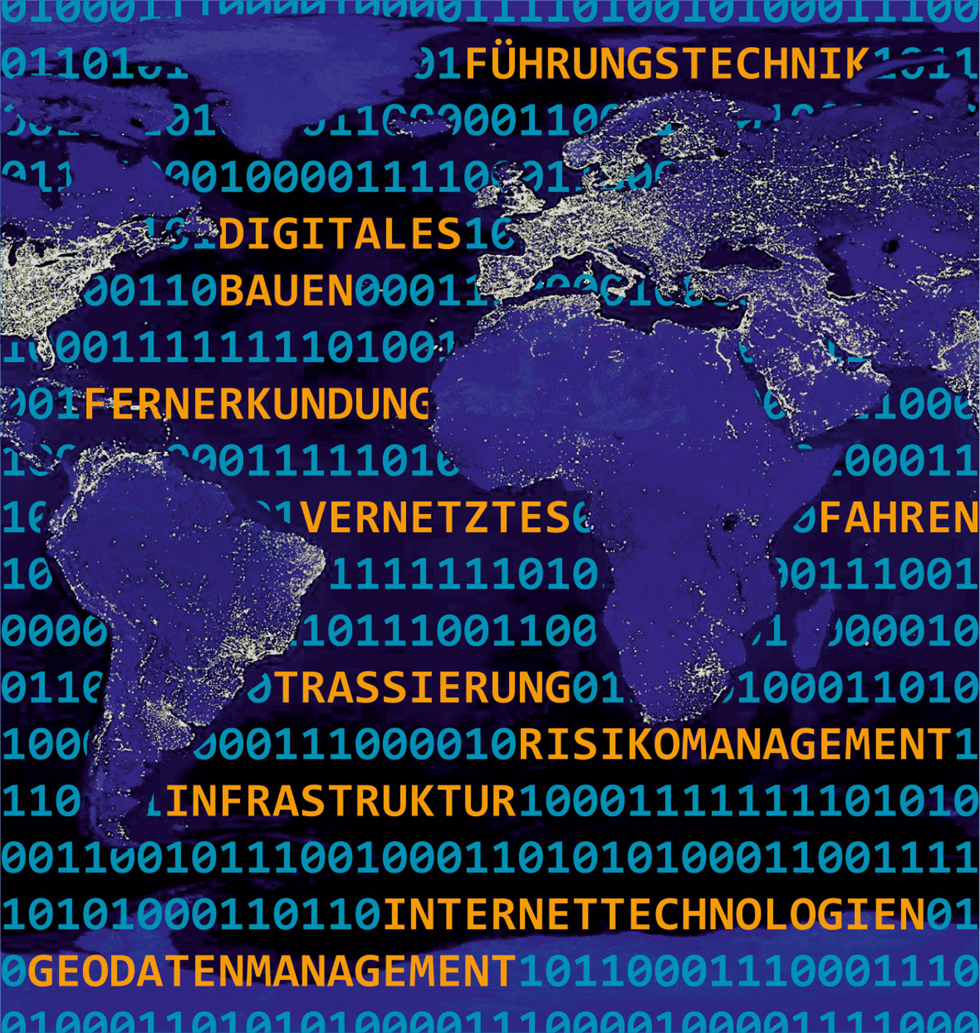 Karte mit hinterlegtem Binärcode