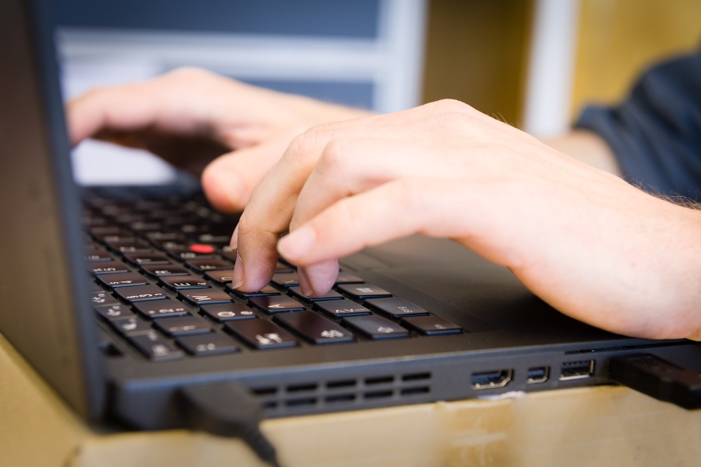 Arbeiten am Laptop