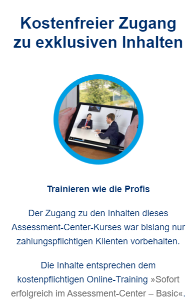 Teaser-Foto zum Link kostenfreier Zugang AC-Training