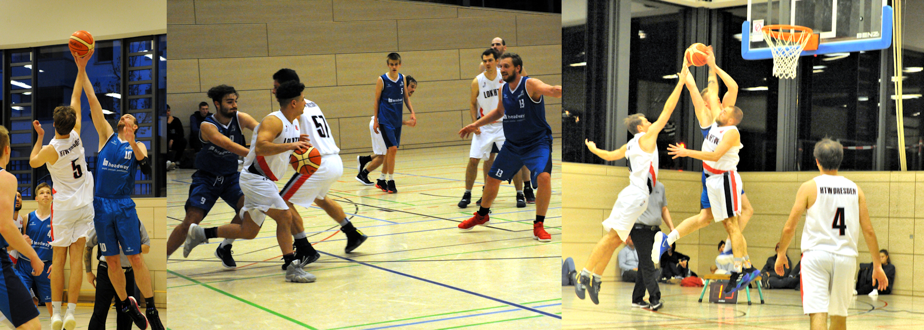 Basketballer beim Punktspiel