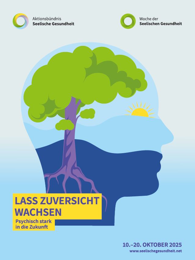 abstrakter Kopf als Logo des Aktionsbündnisses Seelische Gesundheit
