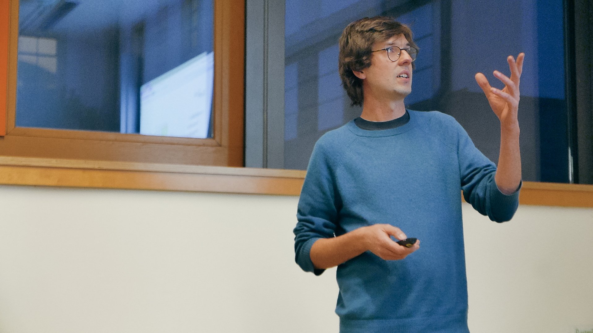 Florian Meerheim beim Präsentieren