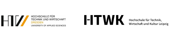Logos HTW Dresden und HTWK Leipzig