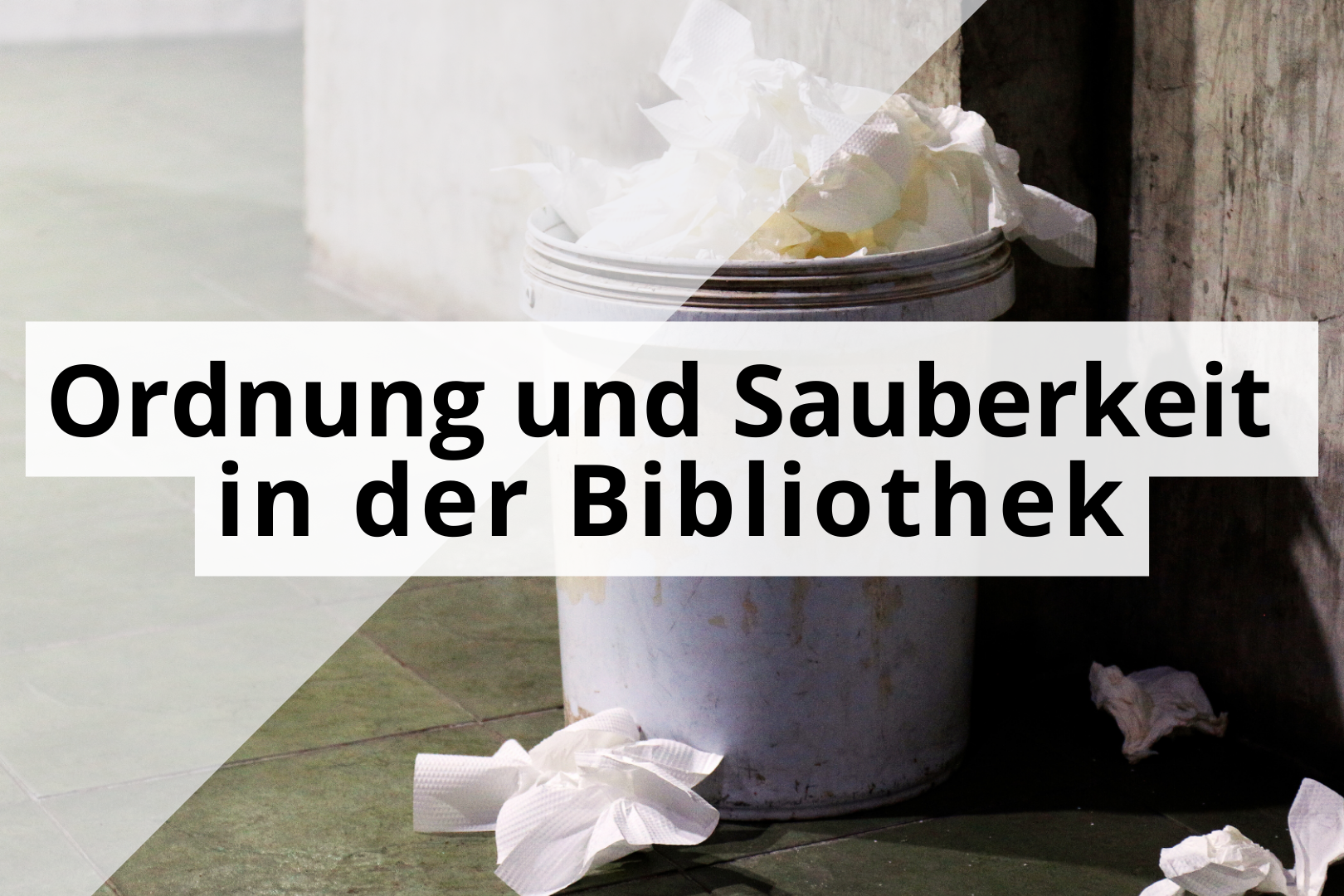 Sauberkeit in der Bibliothek