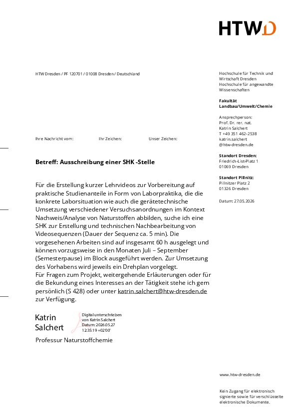 Ausschreibung SHK