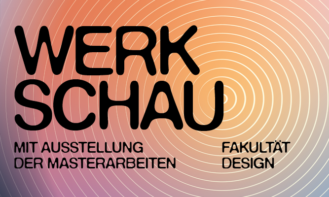 Plakat zur Ankündigung der Werkschau im Sommer 2026
