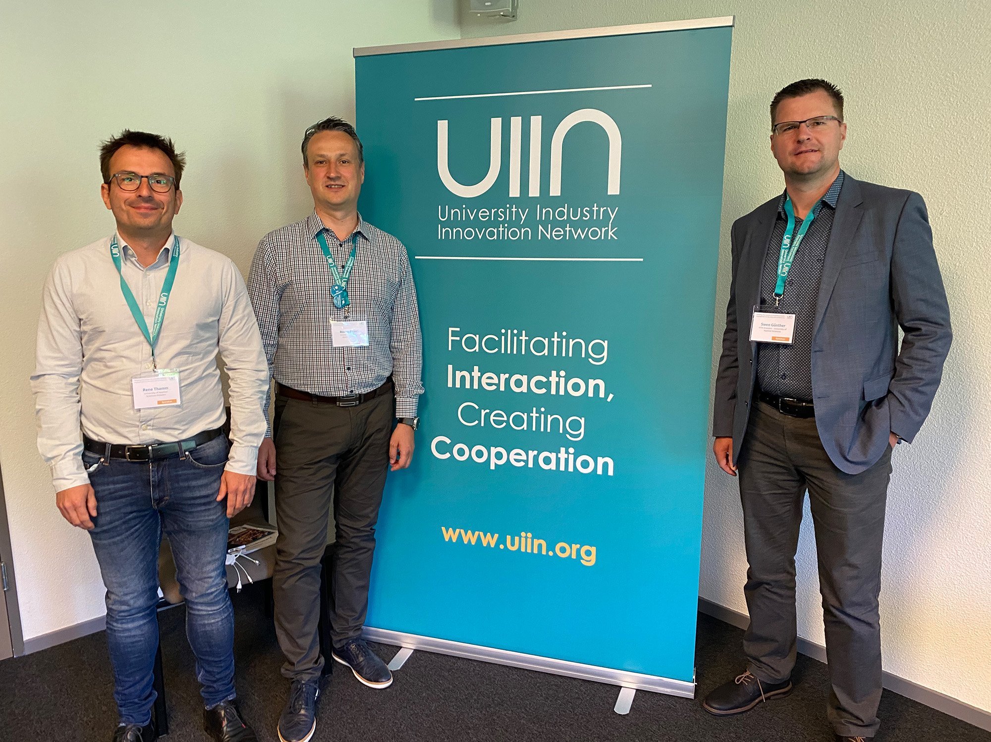 Prof. René Thamm, Prof. Ronny Baierl und Prof. Swen Günther bei der UIIN Conference in Amsterdam