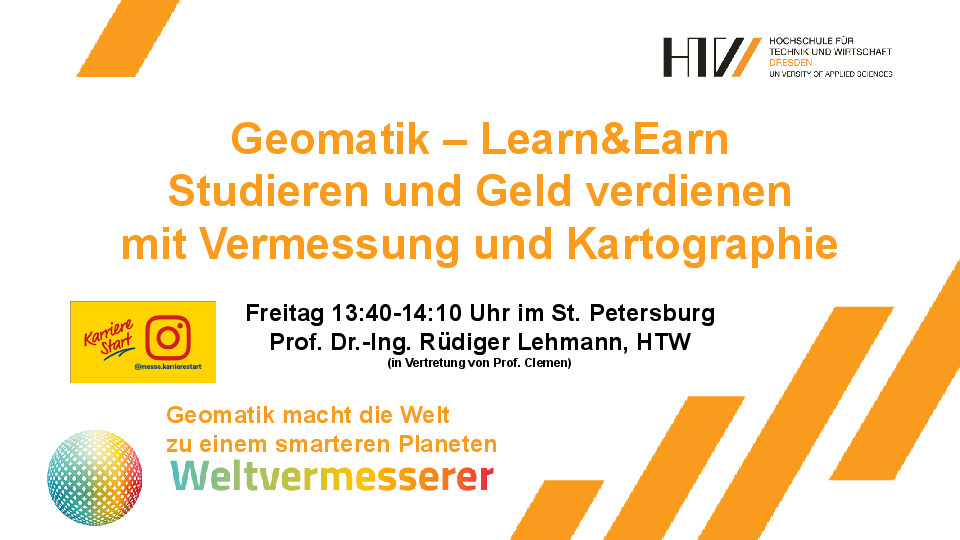 Geomatik –Learn&EarnStudieren und Geld verdienen mit Vermessung und Kartographie