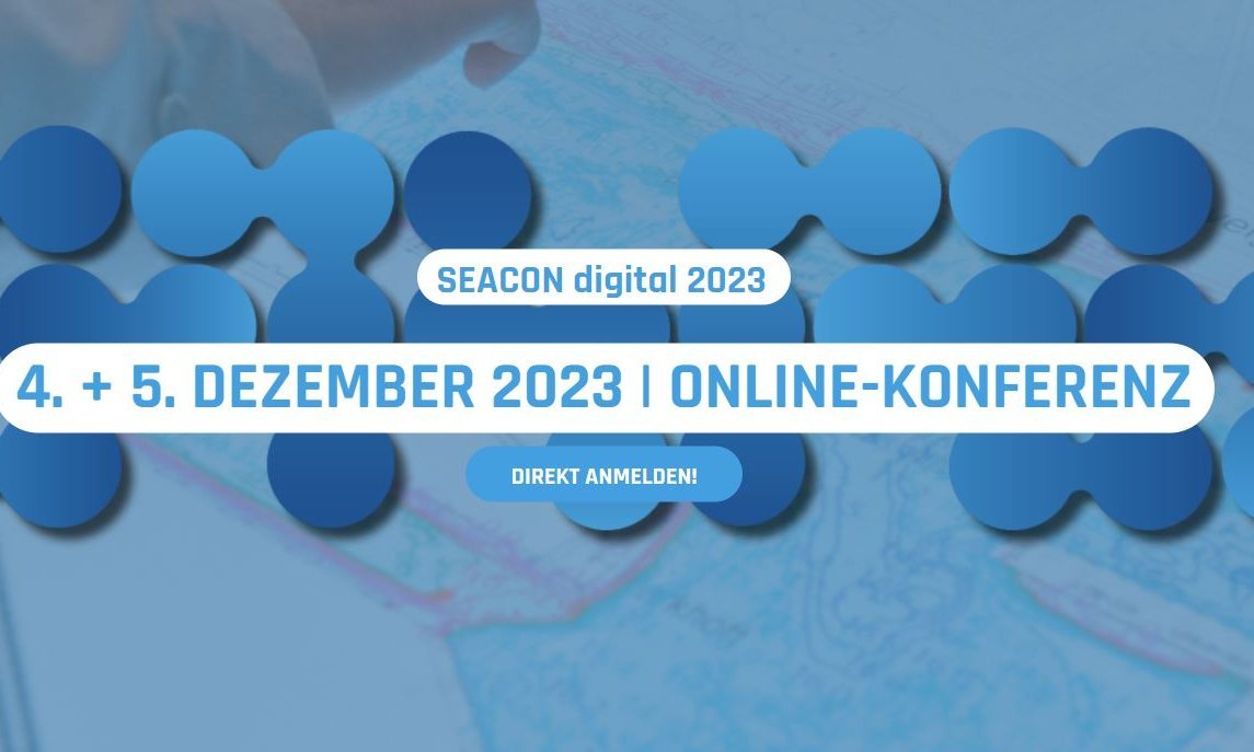 im Hintergrund systemlos angeordnete Punkte, im Vordergrund steht SEACON digital 2023