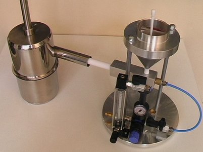 Measuring station for determining the tribological properties of powder coatings